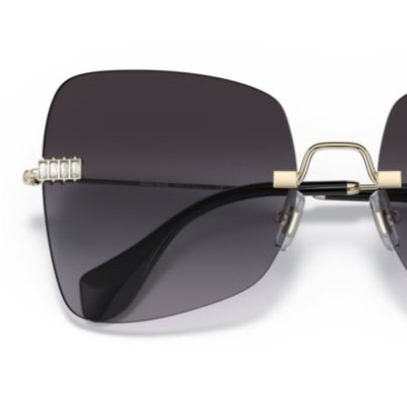 Miu Miu MU 50WS Sunglasses Butterfly Sun Glasses Woman ZVN5D1 Pale Gold NEW 59mm